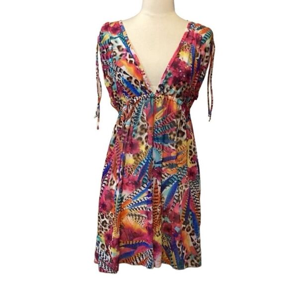 Kenneth Cole Reaction Multicolor swim coverup M - Picture 2 of 11